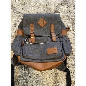 (A1:14) Denim And Leather 14Peaks Supply Company Backpack